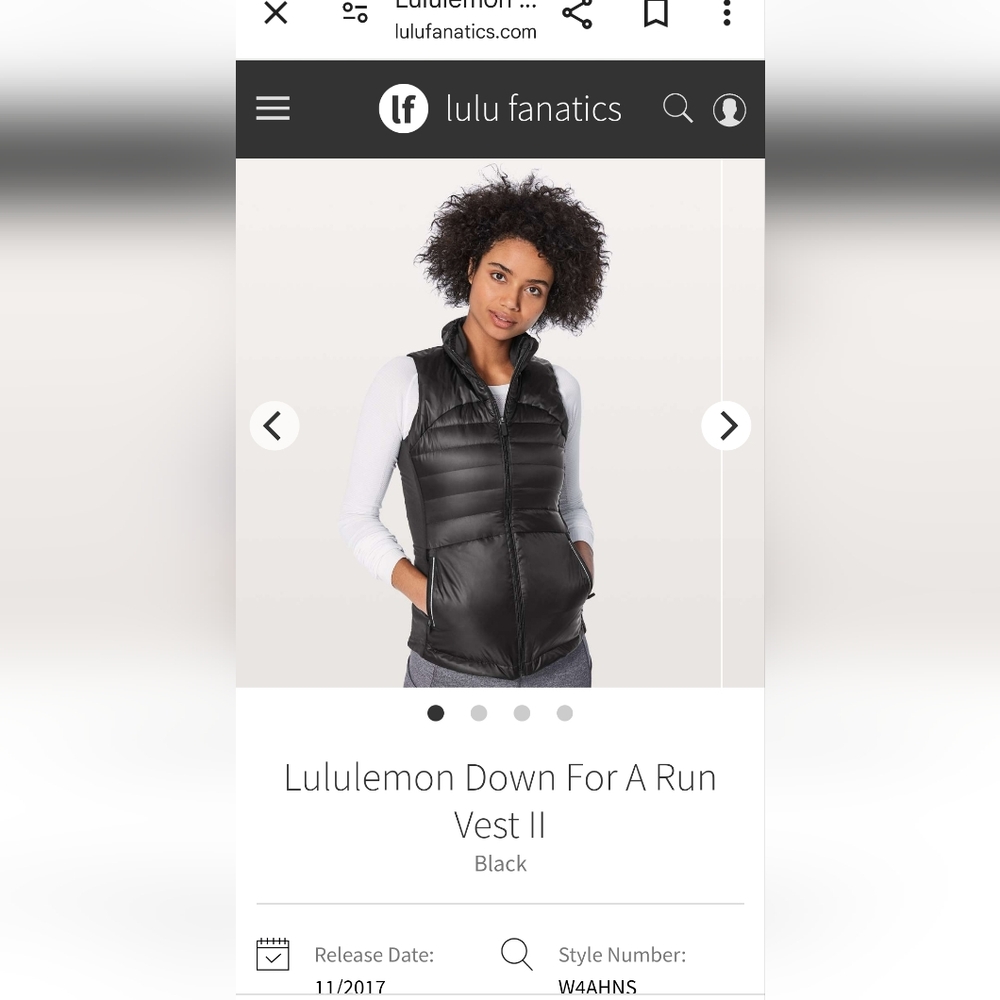 - Size 2 down for it all lululemon vest